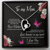 To My Mom Heart Necklace - Mother’s Gift with Card & Box - Himpall